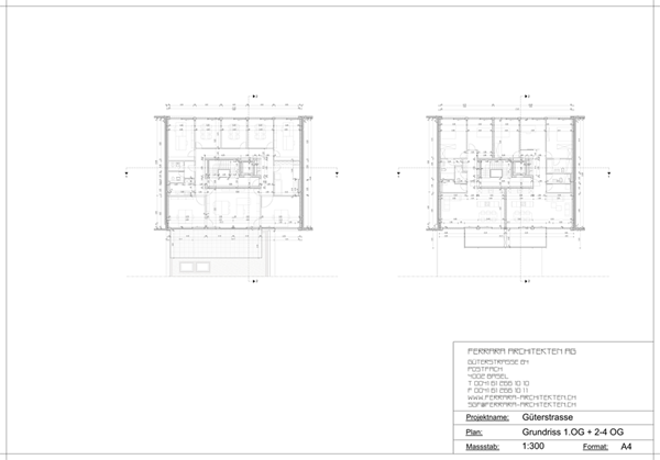 Grundriss 1.-4. Obergeschoss